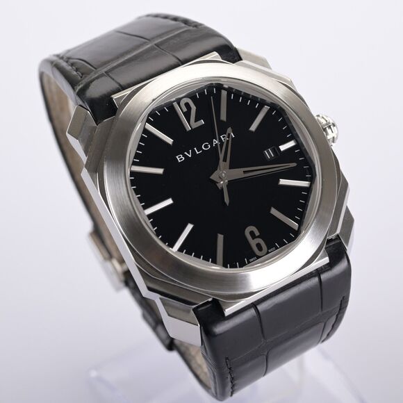 Bulgari Octo Date BGO41S Black 41mm Skeleton Back Men's Watch - Picture 9 of 15
